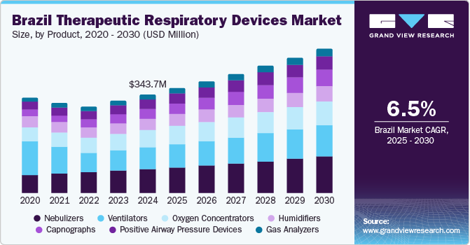巴西治疗呼吸设备市场（2025 - 2030）