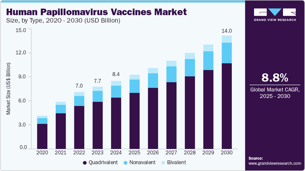 人乳头瘤病毒疫苗市场（2025 - 2030）
