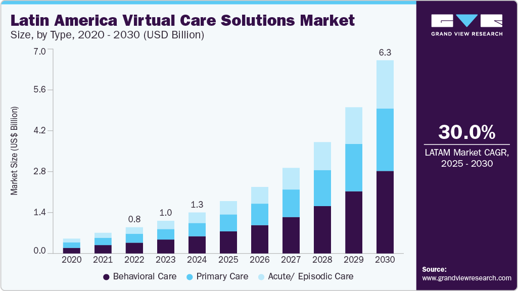 拉丁美洲虚拟护理解决方案市场（2025 - 2030）