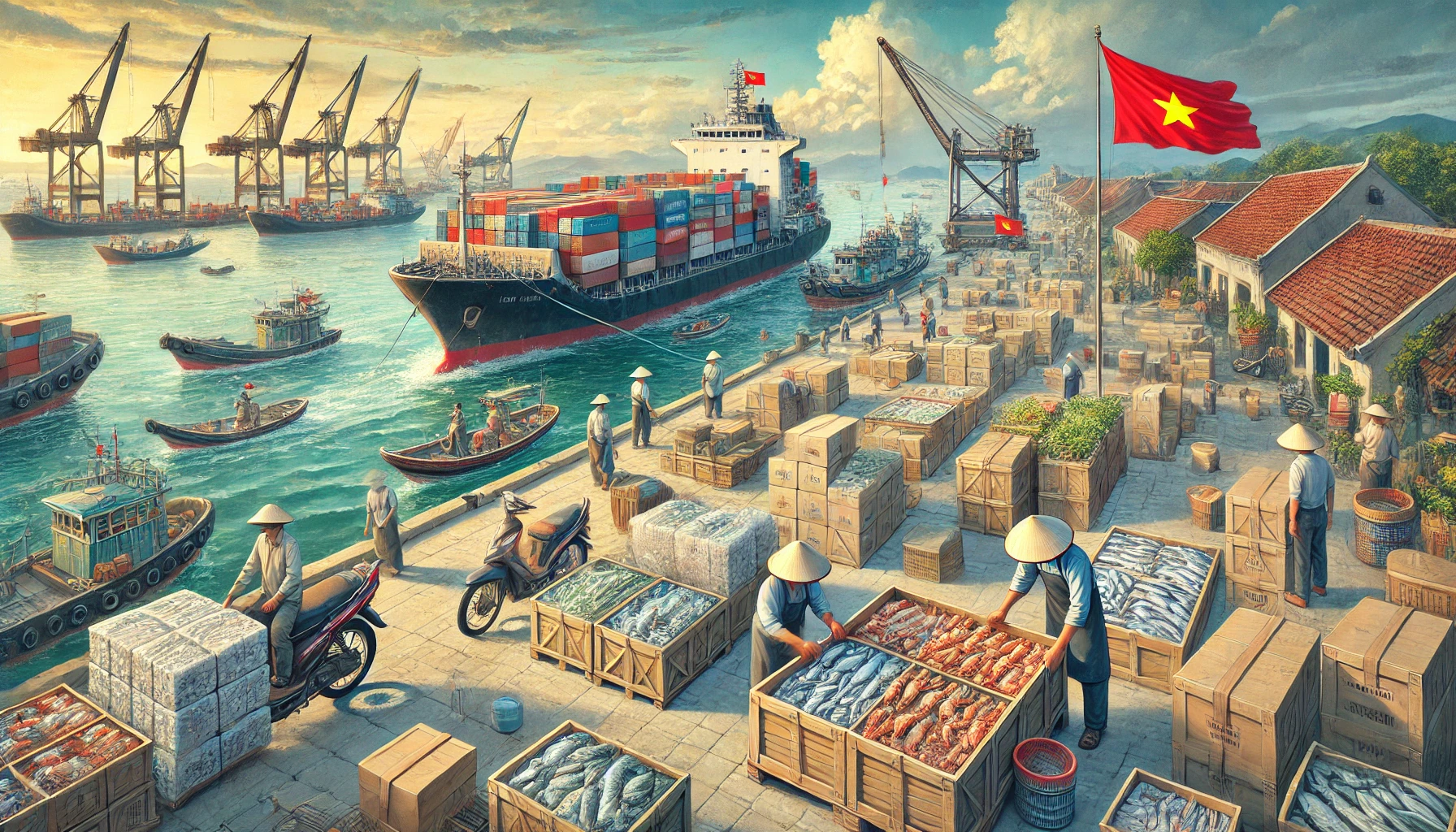 海鲜：4月份越南出口小幅增长2.02%，中国为第一大出口目的地