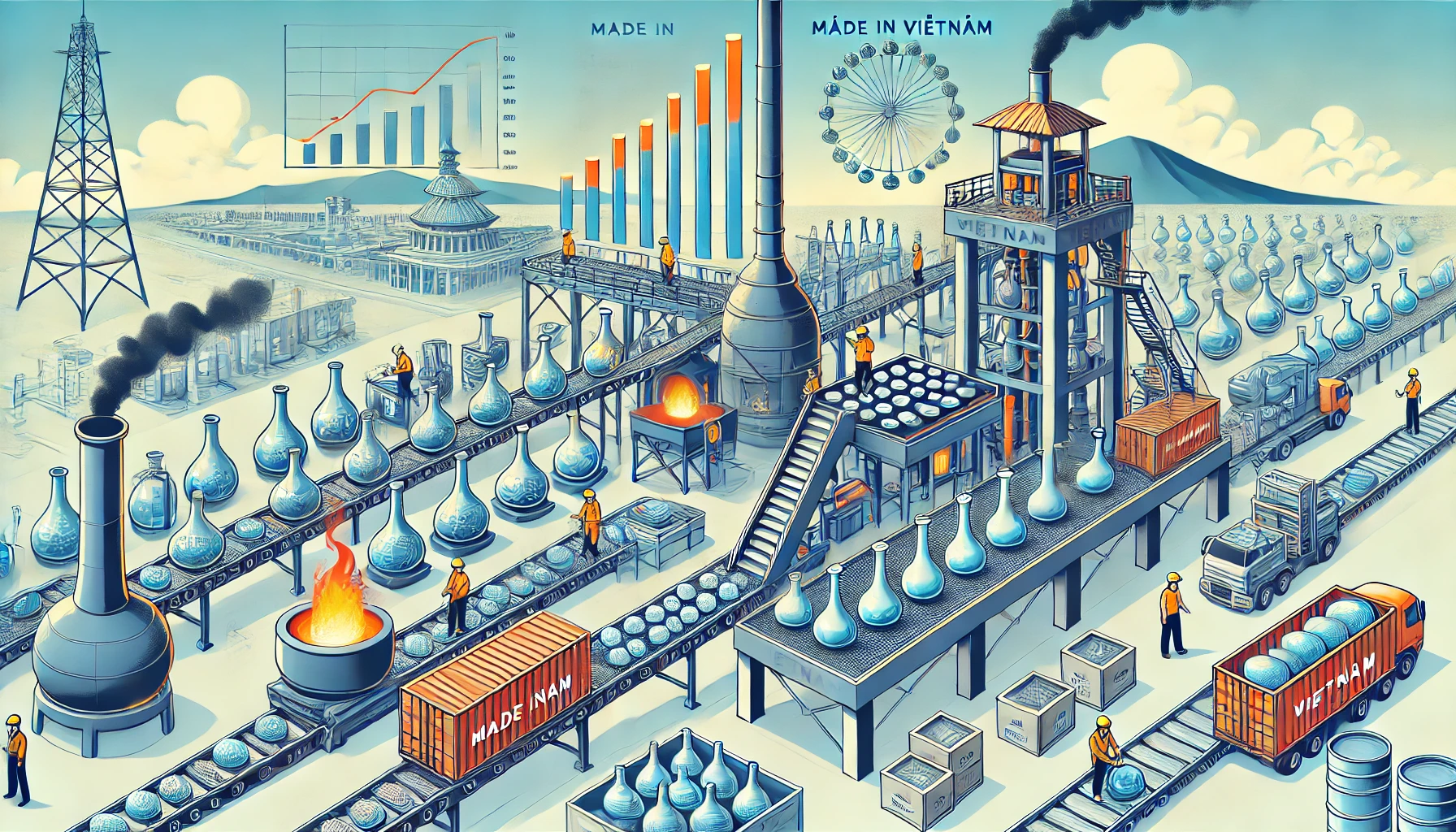 制造业：5月份越南玻璃及玻璃器皿出口下降2.68%